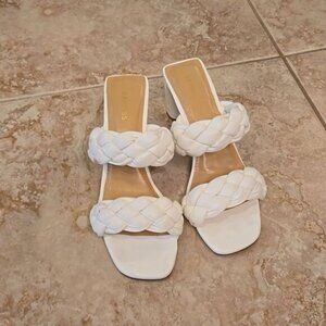 Express White Sandal Heels